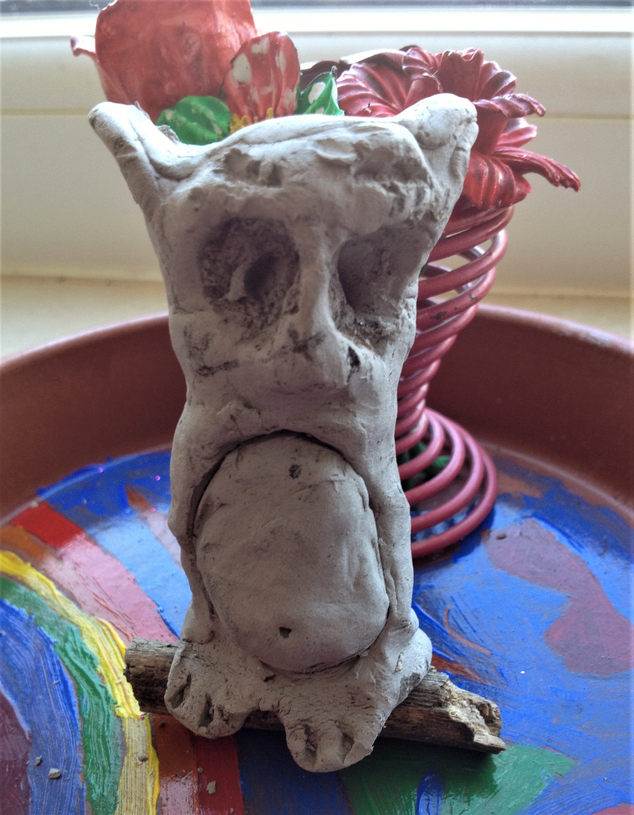 clay model of an owl