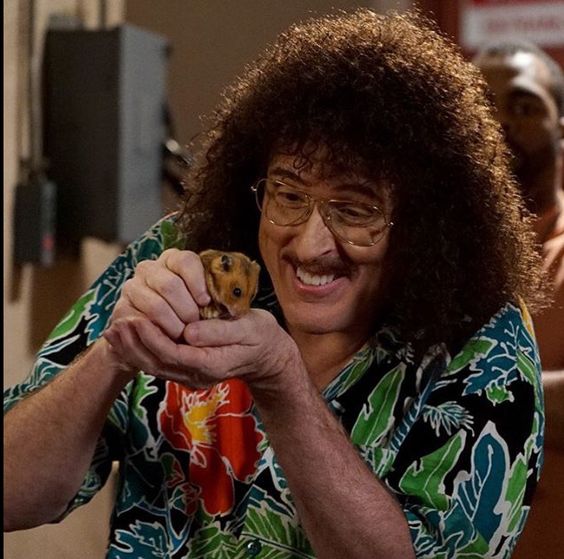 Weird Al Yankovic and a hamster