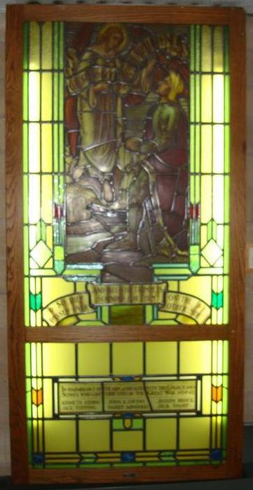stained glass Second World War memorial window