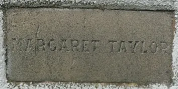 Foundation stone showing the name Margaret Taylor