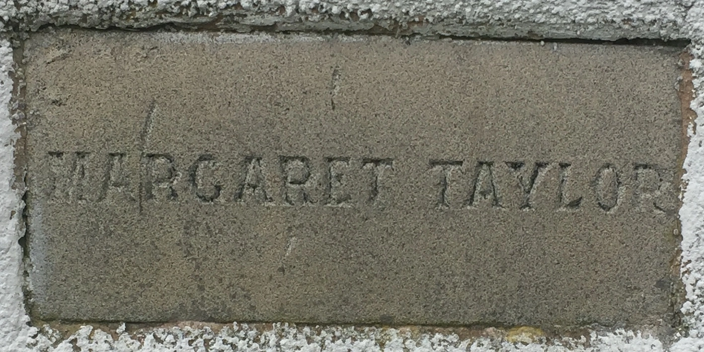 Stone showing the name Margaret Taylor