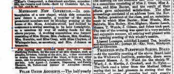 1886 newspaper cutting about a new Methodist chapel for Blackpool