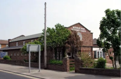 Waterloo Road Methodist Church partly hidden by trees